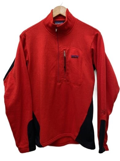 商品画像：フリースジャケット/S/ポリエステル/RED/40100/フラッシュ プルオーバー/2001/USA 1
