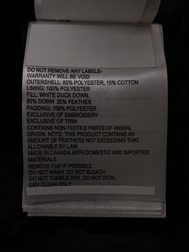 商品画像：CHATEAU PARKA BLACK LABEL/ダウンジャケット/L/ポリエステル/BLK/3426MB 4