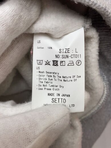 商品画像：スウェット/L/コットン/GRY/SUN-CT011 4