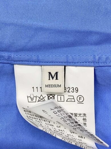商品画像：長袖シャツ/M/コットン/BLU/無地/1111-250-3239// 4