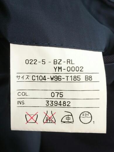 画像：POLO RALPH LAURENテーラードジャケット/--/ウール/ネイビー/ダブルブレスト/ブレザ-/ビッグサイズ/穴有4