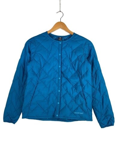 商品画像：スペリオダウン ラウンドネックジャケット WOMENS/S/ポリエステル/ブルー 1