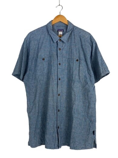 商品画像：半袖シャツ/XL/ヘンプ/ブルー/53138 1