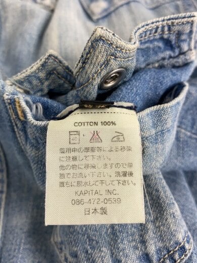 商品画像：長袖デニムシャツワンピース/0/コットン/インディゴ 5