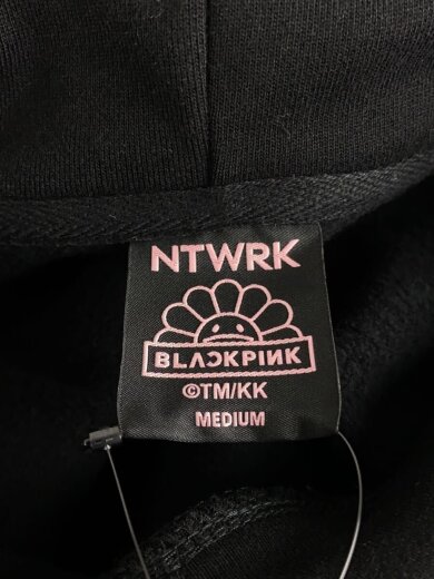 商品画像：プルオーバーパーカー/M/コットン/ブラック/プリント 3