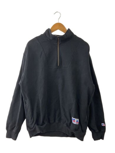 商品画像：ハーフジップスウェット/L/コットン/BLK/RC-22310XL 1