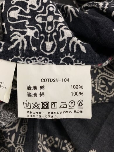 商品画像：半袖シャツ/3/コットン/ブラック/ペイズリー/COTDSH-104// 4