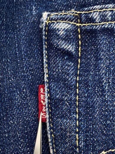 商品画像：40-50s/VT/501/XX/革パッチ/47モデル/実寸W32/片面タブ/デニム/インディゴ// 5