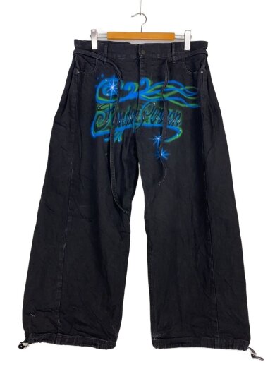商品画像：DENIM BAGGY PANTS/2/コットン/ブラック/NL-PT-4206// 1