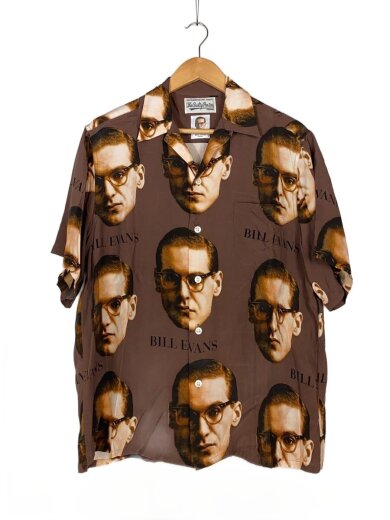商品画像：BILL EVANS S/S HAWAIIAN SHIRT/アロハシャツ/M/レーヨン/ブラウン/総柄// 1