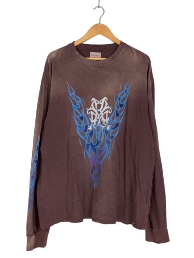 商品画像：KMY-FIRE Distressed L/S Tee/S/コットン/ボルドー/プリント/G14LT079// 1