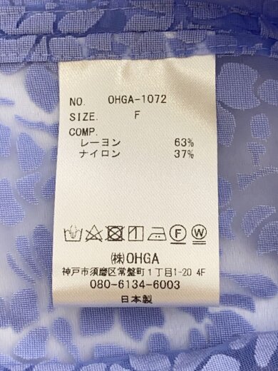 商品画像：半袖ブラウス/FREE/レーヨン/ブルー/OHGA-1072 4