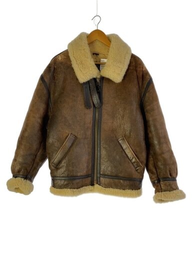 商品画像：TYPE B-3/ムートンジャケット/フライトジャケット/M/牛革/BRW/無地/2400// 1