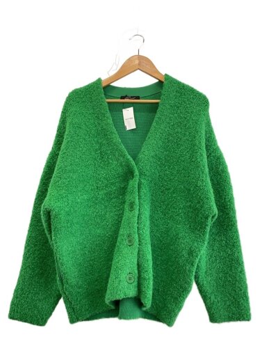 商品画像：カーディガン(厚手)/S/ウール/グリーン/無地/112090172300// 1