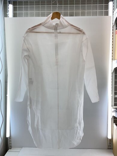 商品画像：長袖シャツ/FREE/ポリエステル/ホワイト/無地/534-4910100 2
