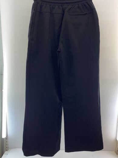 商品画像：ドローストリングジップポケットワイドパンツ/S/コットン/ブラック/無地/534068-01 2