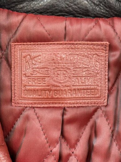 商品画像：シングルライダースジャケット/44/牛革/BRD/無地/RR-12AW-JK002 3