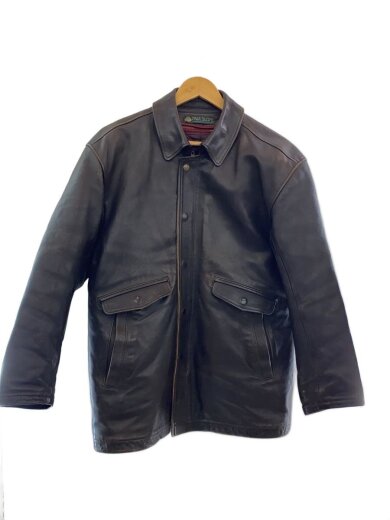 商品画像：レザージャケット・ブルゾン/M/--/ブラウン/無地 1