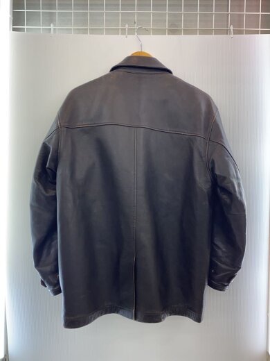 商品画像：レザージャケット・ブルゾン/M/--/ブラウン/無地 2
