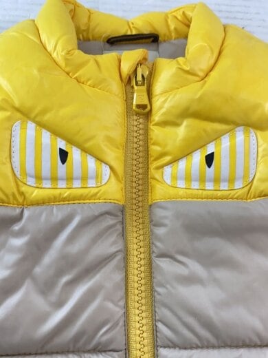 商品画像：ベスト/90cm/ナイロン/ベージュ×イエロー/無地/BKUXV 014 083 3