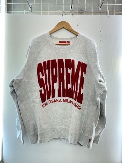 商品画像：スウェット/L/コットン/ホワイト/レッド 1