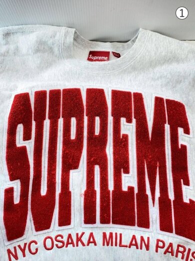 商品画像：スウェット/L/コットン/ホワイト/レッド 6