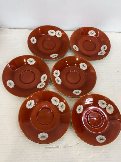 商品画像：マーガレット/赤菊/カップ×6・ソーサー×6// 4