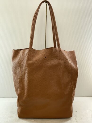 商品画像：トートバッグ/シュリンクレザー/キャメル/無地 3