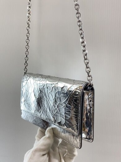 商品画像：塗装剥がれ有/背面傷有/内側汚れ有/ショルダーバッグ/PVC/SLV/無地 3