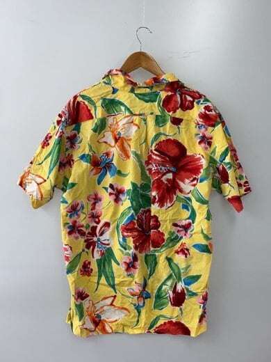 商品画像：アロハシャツ/L/シルク/イエロー/花柄 2