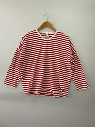 商品画像：to touch/長袖カットソー/2/コットン/レッド/ボーダー/T017C-03 1