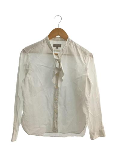 画像：MARGARET HOWELL長袖ブラウス/1/コットン/WHT/無地/578-72530221