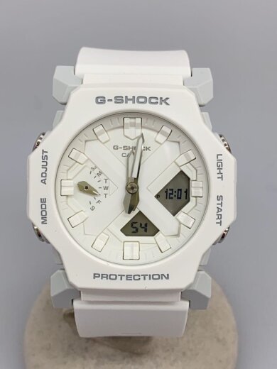 商品画像：クォーツ腕時計_G-SHOCK/アナログ/ラバー/WHT/WHT 1