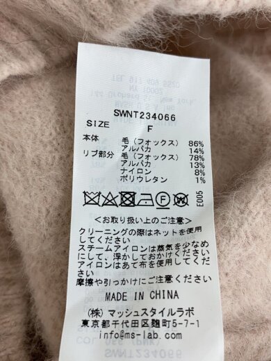 商品画像：カーディガン(厚手)/one/--/PNK/無地/SWNT234066/フォックスファーショートカーディカ// 4