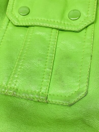 商品画像：レザージャケット・ブルゾン/L/フェイクレザー/GRN/無地 5