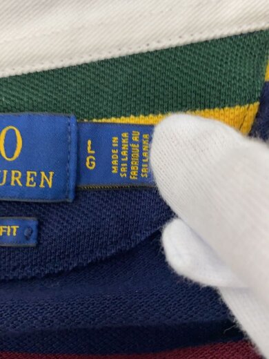 商品画像：ポロシャツ/L/コットン/マルチカラー/ボーダー/ポロベア/ラグビー 4