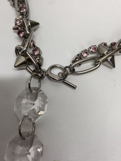 商品画像：ネックレス/--/SLV/トップ有/メンズ/24AW RAINDROP NECKLACE CRYSTAL 3