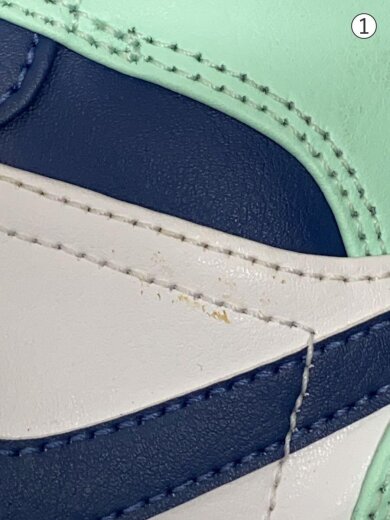 商品画像：AIR JORDAN 1 MID_エアジョーダン 1 ミッド/27cm/BLU/レザー 6