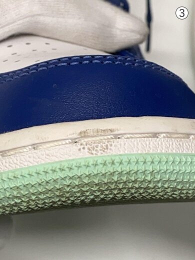 商品画像：AIR JORDAN 1 MID_エアジョーダン 1 ミッド/27cm/BLU/レザー 8