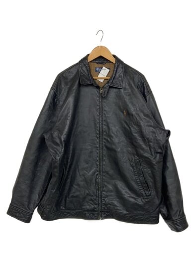 商品画像：90s/レザージャケット・ブルゾン/XL/レザー/BLK/スイングトップ 1