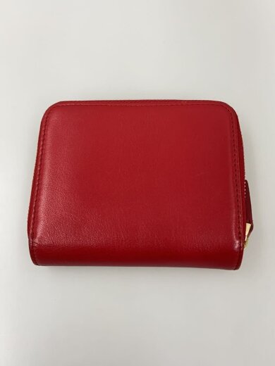 商品画像：2つ折り財布/--/RED/無地/レディース 2