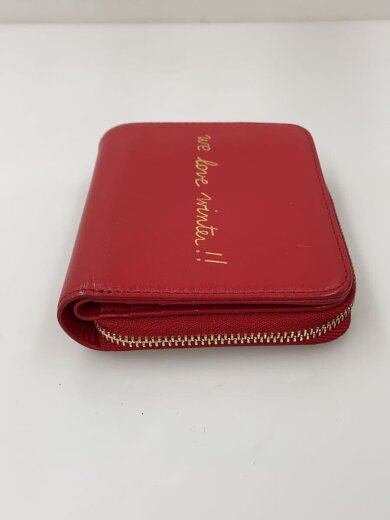 商品画像：2つ折り財布/--/RED/無地/レディース 3