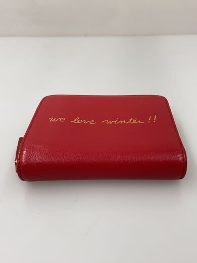 商品画像：2つ折り財布/--/RED/無地/レディース 4