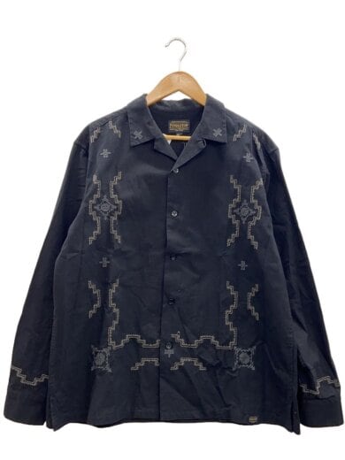 商品画像：長袖シャツ/L/コットン/BLK/4475-7005// 1