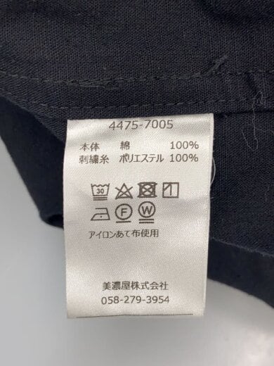 商品画像：長袖シャツ/L/コットン/BLK/4475-7005// 4