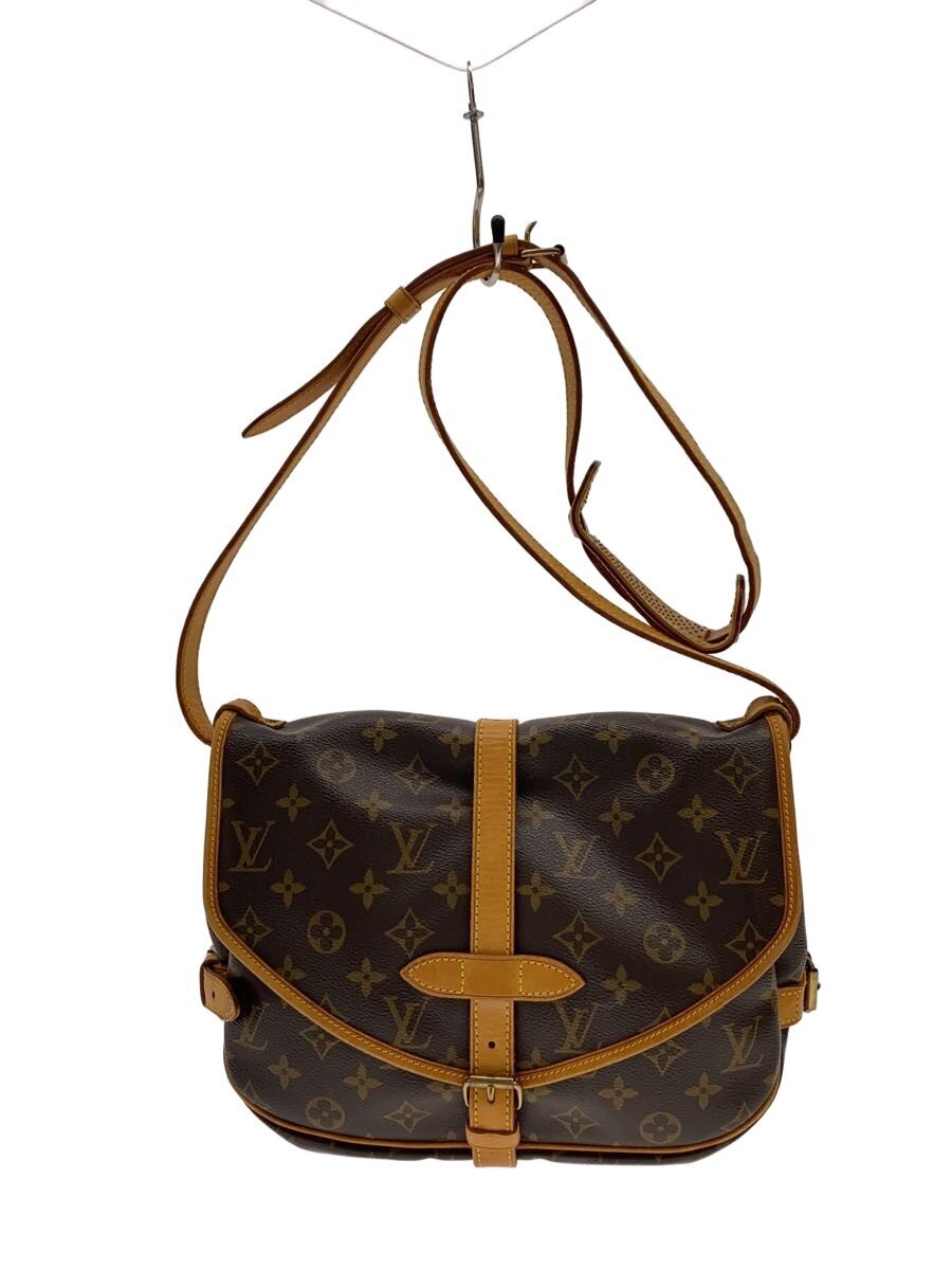 LOUIS VUITTON / 1)ソミュール30_モノグラム・キャンバス/PVC/BRW