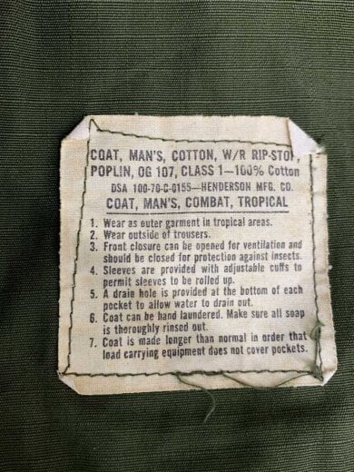 商品画像：ミリタリージャケット/XS/コットン/GRN/8405-935-4703/70s 4