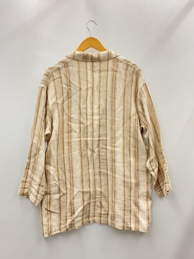 商品画像：ジャケット/FREE/リネン/BEG/ストライプ 2