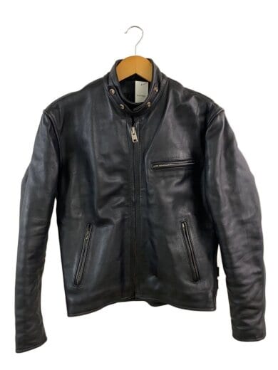 商品画像：レザージャケット・ブルゾン/S/レザー/BLK/金具サビ 1
