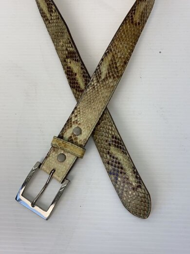 商品画像：PYTHON LEATHER BELT/ ベルト/--/マルチカラー/メンズ/剥がれ有/使用感有 2